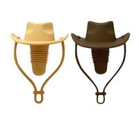 Leogony 2 Pcs Cowboy Hat Wine Stopper, Universal Bottle Stopper for 16-25mm Bottle Mouths