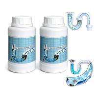 Leogony 2 Pcs Pipe Dredging Agent, Turbo Drain Cleaner, Pipeline Maintenance for Toilet Kitchen Bathroom Shower