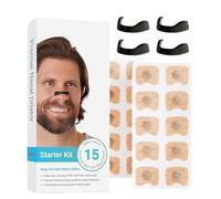 Leogony 20 Pairs Magnetic Nasal Strips with 4 Nose Clip for Breathing, Anti Snoring Intake Nose Magnets Strip for Home Travel Hotel