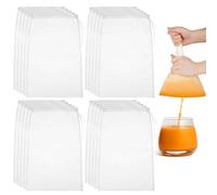 Leogony 20 Pcs 20 X 30 cm Nylon Nut Milk Bags for Straining, 100 Mesh Muslin Strainer Nut Milk Bag for Cheese Cooking