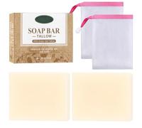 Leogony 2Pcs Beef Tallow Soap, Organic Tallow Soap-Deep Cleaning & Moisturizing
