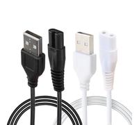 Leogony 2PCS Charging Cord for Water Flosser, Replacement Charger for Waterpik Water Flosser Compatible with FC159 FC1591 FC156 FC256 FC259, One Blade Charger Shaver Hair Clipper （Black & White