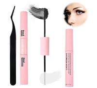 Leogony 3PCS Bond and Seal Lash Glue Set, Cluster Eyelash glue,Lash Remover and Tweezers