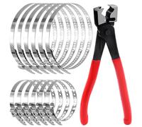 Leogony CV Boot Clamp Pliers, Clic-R Type Heavy Duty Hose Clamp Pliers with 12 Pcs Adjustable CV Boot Clips for Most Cars