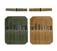 Leogony Knife Roll Bag for Chefs, 7 Slots Waxed Canvas Knife Bags