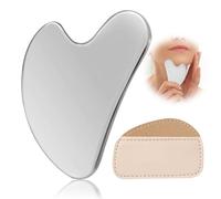 Leogony Stainless Steel Gua Sha Tool, Metal Guasha Stone for Slimmer Face, Facial Massage Tool