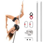 Leogreen 45mm Dance Pole Spinning Pole Gymnastics Flying Pole for Club, Party, Pub