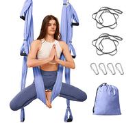Leogreen Aerial Yoga Hammock Kits, Swing Yoga Inversion Hammock, for Yoga Anti-Gravity, Nylon Taffeta, Capacity 300 kg (Light Purple)
