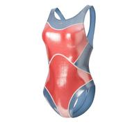 LEOHEX Super Shiny Racing Swimsuit High Elasticity Bodycon Sexy Bodysuit Wet Look, red, XXL