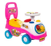 LEOM Kids First Ride On Car Push Along Musical Buggy Car, Kids Toddlers Push Along Ride On Car, Learning Toys Horn Sound Storage Fun Entertainment Car (Pink)