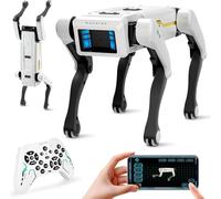 LEOM Smart AI Robot Dog, Voice/App/Remote Control, Support Action Programming, Interactive Pet Stem Robot Durable Design for Kids Age 6+ (Compatible with iOS/Android) (Standard)