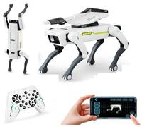 LEOM Smart AI Robot Dog, Voice/App/Remote Control, Support Action Programming, Interactive Stem Pet Robot Durable Design for Kids Age 6+ (Compatible with iOS/Android) (Standard With Shooting Feature)