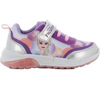 Leomil Frozen Girls Purple Pink Silver Sneakers Non Slip Outsole, purple, 10 UK