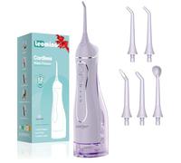 Leominor Water Dental Flosser Pick for Teeth, 300ML Portable Oral Irrigator Upgraded Tank Removable,IPX7 Waterproof, Rechargeable Travel Teeth Cleaner, Professional Electric Flossing Machine(T-Purple)