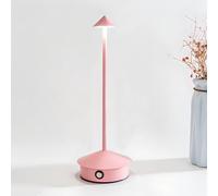Leomix Cordless Table Lamps Rechargeable, Battery Operated LED Desk Lamp Outdoor Waterproof Portable Touch Dimmable Table Night Light for Patio Restaurant Dining Home,Pink