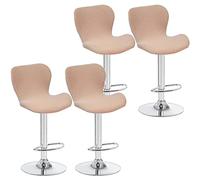 Leomix Curved Bar/Kitchen Swivel Stools Slipcovers, Low Back Dining Room Chair Covers, for Short Dining Chair Back Chair Barstools Chair, for Bar Kitchen,G,4pack