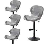 Leomix Stretch Printed Bar Stool Cover Set of 1/2/4/6, Adjustable Swivel Bar Stools Slipcover, Barstool Protector Covers for Dining Room Kitchen,R,4pack