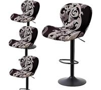 Leomix Stretch Printed Bar Stool Cover Set of 1/2/4/6, Adjustable Swivel Bar Stools Slipcover, Barstool Protector Covers for Dining Room Kitchen,N,4pack