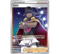 Leon 182/185 Full Art Ultra Rare Pokemon Card (SWSH04 Vivid Voltage) + 1x TitanCards® Toploader