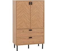 Leon 2 Door 2 Drawer Cabinet Seconique Natural One Size