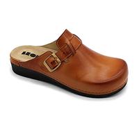 LEON 5000 Leather Slip-on Womens Ladies Mule Clogs Slippers Shoes