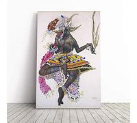 Leon Bakst Costume Design No.2 Canvas Print | Gallery Wrapped 30mm Frame Wall Art | 30x20 inches | Ready to Hang | Modern Picture | Living Room Bedroom Lounge Office