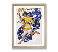 Leon Bakst The Butterfly Classic Painting Framed Print | A2 Oak Framed Wall Art | Ready to Hang | Classic Animal Picture | Living Room Bedroom Lounge Office