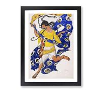 Leon Bakst The Butterfly Classic Painting Framed Print | A4 Black Framed Wall Art | Ready to Hang | Classic Animal Picture | Living Room Bedroom Lounge Office