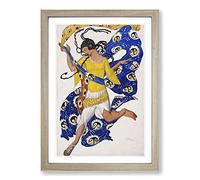 Leon Bakst The Butterfly Framed Print | A2 Oak Framed Wall Art | Ready to Hang | Modern Animal Picture | Living Room Bedroom Lounge Office