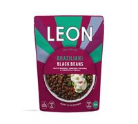LEON Brazilian Black Beans 250g - Cooked Black Beans with Carrot, Onion, Tomato, and Celery with Chipotle Paste & Smoked Paprika - Vegan, Protein & Fibre