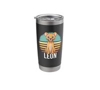 LEÓN - Cute Boy Name with Cute Lion Stainless Steel Insulated Tumbler
