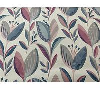 Leon Deco Flowers Pink Sorbet 140cm Wide Designer Material Sewing Upholstery Curtain Craft Fabric (Metre)