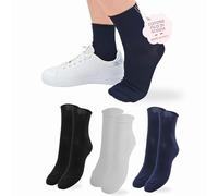 LEON D'ORO Women's Socks Without Elastic Cotton Lightweight 3 Pairs Socks Scotland Thread Made in Italy, 520-3 Pairs ASS Classic, 35-41