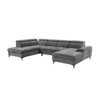 More4Homes Leon Fabric Pull Out Corner Sofa Bed Grey