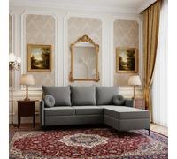 Leon L Living Room Corner Sofa Bed With Dl Mechanism Storage Box Mdf Frame Bonell Springs 213X168X101Cm Light Grey Right