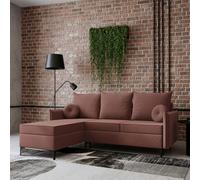 Leon L Living Room Corner Sofa Bed With Dl Mechanism Storage Box Mdf Frame Bonell Springs 213X168X101Cm Dusty Pink Left
