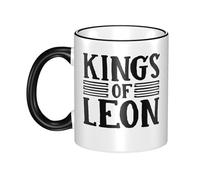 Leon Rock Band Kings Ceramic Coffee Mugs Drinking Mugs for Water and Milk Ceramic Coffee Cups with Handle