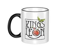 Leon Rock Band Kings Ceramic Coffee Mugs Drinking Mugs for Water and Milk Ceramic Coffee Cups with Handle