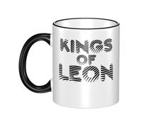 Leon Rock Band Kings Ceramic Coffee Mugs Drinking Mugs for Water and Milk Ceramic Coffee Cups with Handle