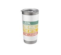 Leon The Man The Myth The Legend Funny Personalized Quote Stainless Steel Insulated Tumbler
