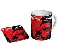 Leon The Professional Red Ceramic Coffee Mug + Coaster Gift Set …