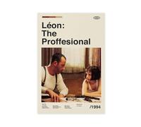 Leon The Professional Wall Art Print - Jean Reno Luc Besson Film Poster - French Cinema - Midcentury Canvas Poster Bedroom Decor Sports Landscape Office Room Decor Gift Unframe-style 24x36inch(60x90cm