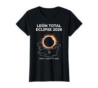 Leon Total Eclipse Spain August 12 2026 Value Graphic T-Shirt, Women, Black, XL