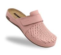 Leon Women's Orthopaedic Leather Shoes, Ultra Comfortable, Non-Slip & Lightweight, Mules, rose, 8 UK