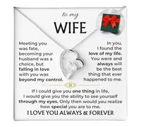 LEONADORA To My Wife Necklace From Husband, Gift For Her, Necklace For Wife From Husband, Romantic To My Soulmate Necklace For Women, Christmas Anniversary Birthday Valentine, Standard, Cubic Zirconia