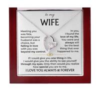 LEONADORA To My Wife Necklace From Husband, Gift For Her, Necklace For Wife From Husband, Romantic To My Soulmate Necklace For Women, Christmas Anniversary Birthday Valentine, Cubic Zirconia, Cubic