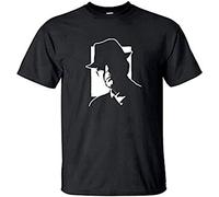 Leonard Cohen Silhouette T Shirt Graphic Top Tee T-Shirt Short-Sleeve Men T-Shirt Black
