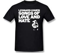 Leonard Cohen Songs of Love and Hate Mens T Shirts Short Sleeves Tees Summer Top S Black