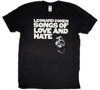 Leonard Cohen T Shirt - Songs of Love and Hate Cotton Mens