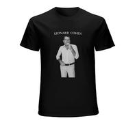 Leonard Cohen Tribute Men's Black T-Shirt Unisex Tee Shirt L